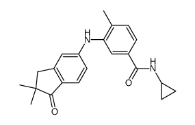 N-cyclopropyl-3-(2,2-dimethyl-1-oxoindan-5-ylamino)-4-methylbenzamide Structure