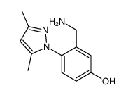 3-(aminomethyl)-4-(3,5-dimethylpyrazol-1-yl)phenol Structure