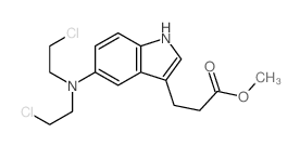 1H-Indole-3-propanoicacid, 5-[bis(2-chloroethyl)amino]-, methyl ester structure