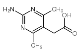 (2-氨基-4,6-二甲基-5-嘧啶基)乙酸结构式