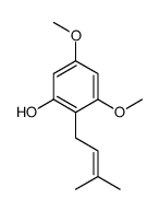 3,5-dimethoxy-2-(3-methylbut-2-enyl)phenol Structure