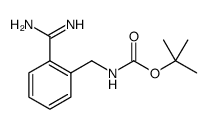 (2-Carbamimidoyl-benzyl)-carbamic acid tert-butyl ester Structure