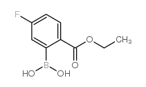(2-(乙氧基羰基)-5-氟苯基)硼酸结构式