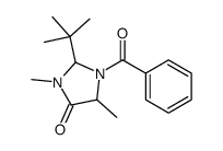 1-benzoyl-2-tert-butyl-3,5-dimethylimidazolidin-4-one Structure