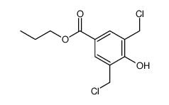 3,5-bis-chloromethyl-4-hydroxy-benzoic acid propyl ester结构式