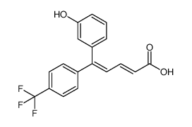 (2E,4Z)-5-(3-hydroxyphenyl)-5-[4-(trifluoromethyl)phenyl]-2,4-pentadienoic acid Structure