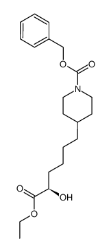 ethyl (2R)-6-(1-benzyloxycarbonyl-4-piperidyl)-2-hydroxyhexanoate Structure