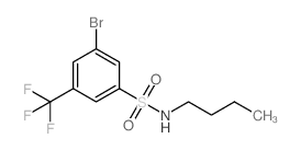 N-丁基-3-溴-5-(三氟甲基)苯磺酰胺结构式