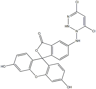 5-(4,6-二氯三嗪基)氨基荧光素结构式