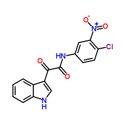 N-(4-Chloro-3-nitrophenyl)-2-(1H-indol-3-yl)-2-oxoacetamide结构式
