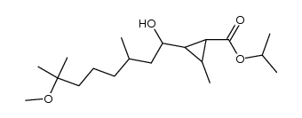 isopropyl 2-(1-hydroxy-7-methoxy-3,7-dimethyloctyl)-3-methylcyclopropanecarboxylate Structure