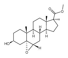3β-Hydroxy-17α-methyl-5α,6α-epoxy-aetiansaeure-methylester Structure