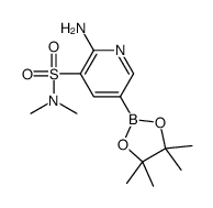 2-氨基-N,N-二甲基-5-(4,4,5,5-四甲基-1,3,2-二噁硼烷-2-基)-3-吡啶磺酰胺结构式