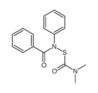 S-(N-benzoylanilino) N,N-dimethylcarbamothioate结构式
