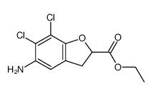 ethyl 5-amino-6,7-dichloro-2,3-dihydrobenzofuran-2-carboxylate结构式