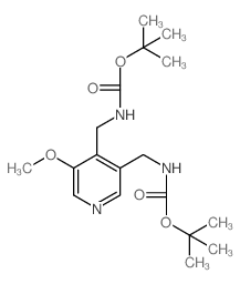 叔丁基(5-甲氧基吡啶-3,4-二烷基)双(亚甲基)二氨基甲酸酯结构式
