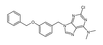 2-chloro-N,N-dimethyl-9-[(3-phenylmethoxyphenyl)methyl]purin-6-amine Structure
