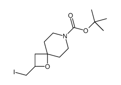 1-Oxa-7-azaspiro[3.5]nonane-7-carboxylic acid, 2-(iodomethyl)-, 1,1-dimethylethyl ester Structure