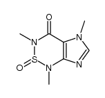 1,3,6,7-tetrahydro-1,3,6-trimethyl-7-oxoimidazo[4,5-c][1,2,6]thiadiazine 2-oxide结构式