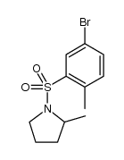Pyrrolidine, 1-​[(5-​bromo-​2-​methylphenyl)​sulfonyl]​-​2-​methyl-结构式