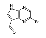 2-溴-5H-吡咯并[2,3-B]吡嗪-7-甲醛结构式