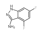 3-氨基-4,6-二氟-1H-吲唑结构式