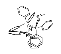 [Pd(triphenylphosphine)(η2-Si-H-bis(o-(diphenylphosphino)phenyl)methylsilane)] Structure