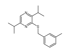 2-(3-methylbenzylthio)-3,6-diisopropylpyrazine结构式