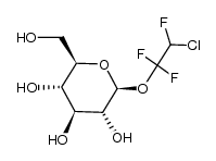 2-Chloro-1,1,2-trifluoroethyl β-D-glucopyranoside Structure