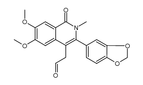 2-(3-(benzo[d][1,3]dioxol-5-yl)-1,2-dihydro-6.7-dimethoxy-2-methyl-1-oxoisoquinolin-4-yl)acetaldehyde结构式