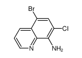 8-amino-5-bromo-7-chloroquinoline Structure