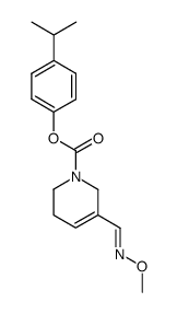 Methyl ether of 1-p-isopropylphenyloxycarbonyl-1,2,5,6-tetrahydropyridin-3-carboxaldehyde oxime结构式