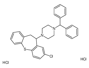 1-benzhydryl-4-(3-chloro-5,6-dihydrobenzo[b][1]benzothiepin-5-yl)piperazine,dihydrochloride结构式