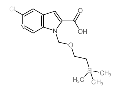 5-氯-1-((2-(三甲基甲硅烷基)乙氧基)甲基)-1H-吡咯并[2,3-c]吡啶-2-羧酸结构式