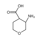 順式-3-氨基四氢-2H-吡喃-4-甲酸结构式