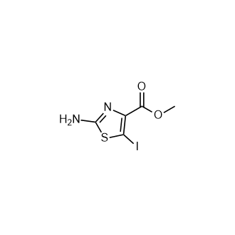 2-氨基-5-碘噻唑-4-甲酸甲酯结构式