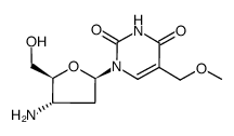 3'-amino-2',3'-dideoxy-5-methoxymethyluridine Structure