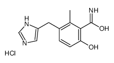 6-hydroxy-3-(1H-imidazol-5-ylmethyl)-2-methylbenzamide,hydrochloride Structure