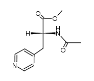 d-methyl 2-acetamido-3-(4-pyridyl)propanoate结构式