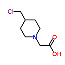 [4-(Chloromethyl)-1-piperidinyl]acetic acid结构式