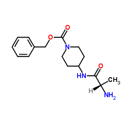 Benzyl 4-(alanylamino)-1-piperidinecarboxylate Structure