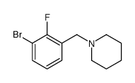 1-Bromo-2-fluoro-3-(piperidinomethyl)benzene structure