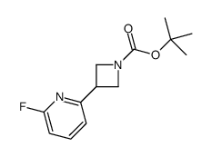 3-(6-氟吡啶-2-基)氮杂环丁烷-1-甲酸叔丁酯结构式