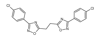 5,5'-(1,2-ethanediyl)-bis[3-(p-chlorophenyl)-1,2,4-oxadiazole]结构式