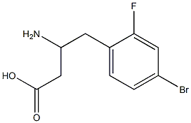 3-氨基-4-(4-溴-2-氟苯基)丁酸结构式