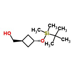 trans-3-[[(1,1-Dimethylethyl)dimethylsilyl]oxy]cyclobutaneMethanol Structure