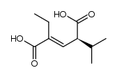 (+)-(E)-4-carboxy-2-ethyl-5-methyl-2-hexenoic acid结构式