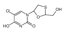 5-chloro-1-[(2R,5R)-2-(hydroxymethyl)-1,3-oxathiolan-5-yl]pyrimidine-2,4-dione Structure