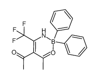 3-acetyl-4-amino-5,5,5-trifluoro-3-penten-2-one diphenylboron complex Structure