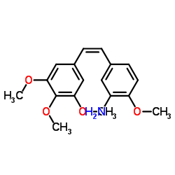 (Z)-2-甲氧基-5-(3,4,5-三甲氧基苯乙烯)苯胺结构式
